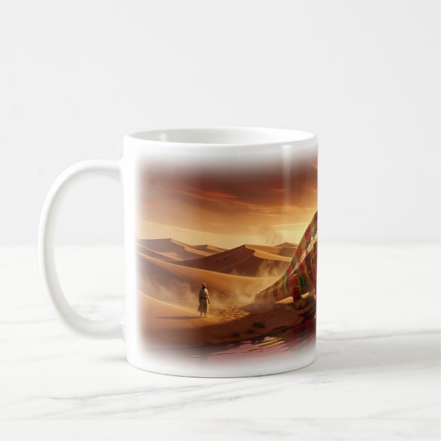 Desert Chameleon Oasis Mirage Art Mug (Left)