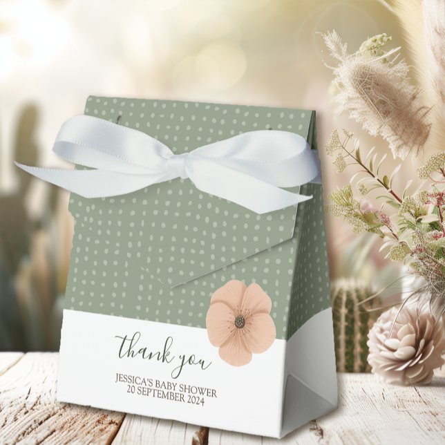 Desert Chic Baby Shower Favour Boxes (Create memories with this beautiful desert chic favor box.)
