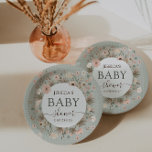 Desert Chic Baby Shower Paper Plate<br><div class="desc">Desert Chic Baby Shower Paper Plates - Let us take the prickles out of your baby shower planning with this “sand-tastic” desert chic paper plate design. Bring on the desert boho vibes. Featuring dry florals and cacti accentuated with very tasteful soft green and pink tones. So hold on to your...</div>