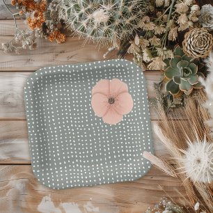 Desert Chic Baby Shower Paper Plate