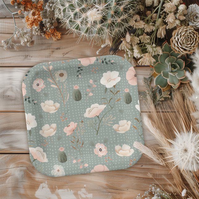 Desert Chic  Paper Plate (Let us take the prickles out of your baby shower planning with this “sand-tastic” desert chic theme.)