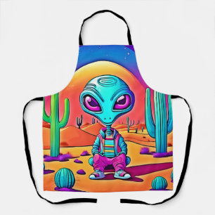 Desert Chillin' Alien Art Apron