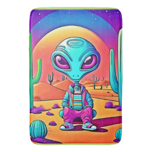 Desert Chillin' Alien Art Bath Mat