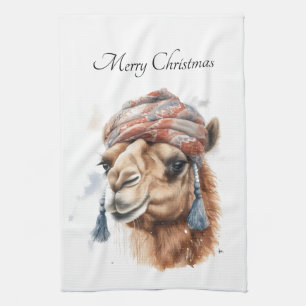 Desert Christmas Joy, custom Tea Towel