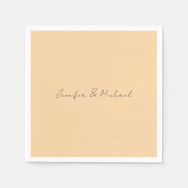 Desert Color Professional Modern Plain Minimalist Napkin (Front)