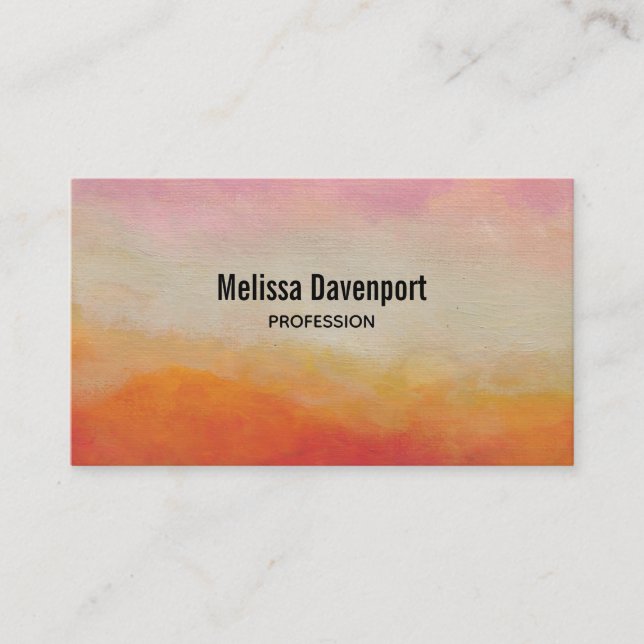 Desert Colours Abstract Landscape Painting Business Card (Front)