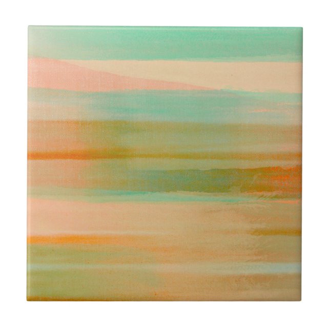 Desert Colours Southwest Sunset Aqua Orange    Tile (Front)