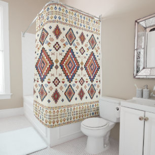 Desert Confetti Nomad – Vibrant Tribal Moroccan Shower Curtain