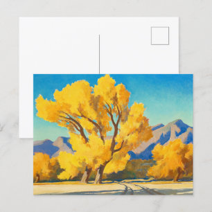 Desert Cottonwoods, Arizona by Maynard Dixon Invitation Postcard