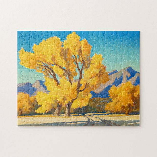 Desert Cottonwoods, Arizona by Maynard Dixon Jigsaw Puzzle (Horizontal)