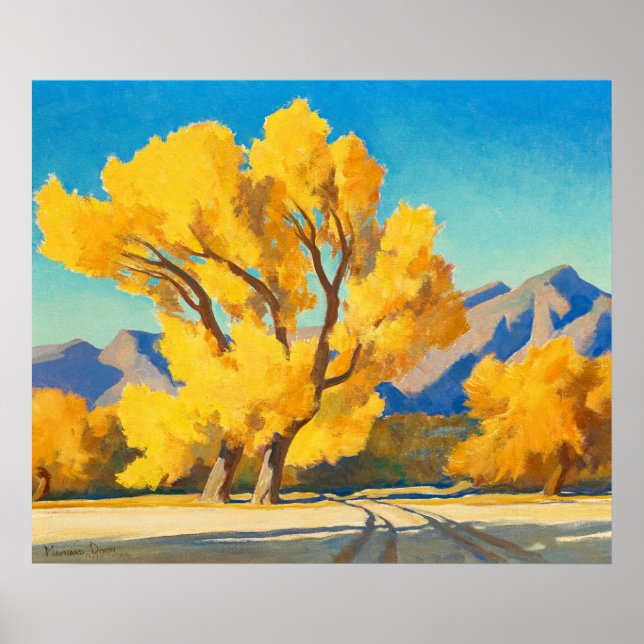 Desert Cottonwoods, Arizona by Maynard Dixon Poster (Front)
