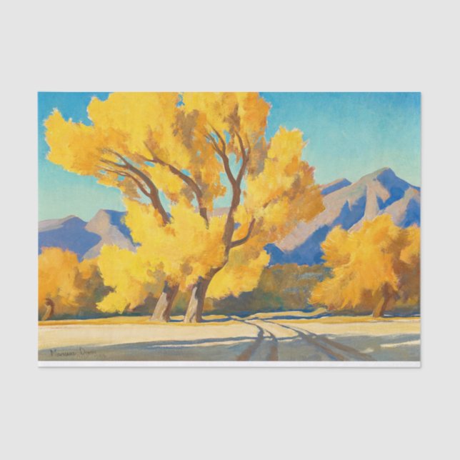 Desert Cottonwoods, Arizona by Maynard Dixon Tissue Paper (Front)