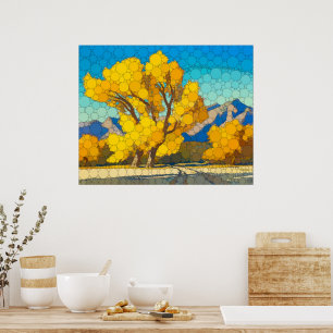 Desert Cottonwoods by After Maynard Dixon Poster
