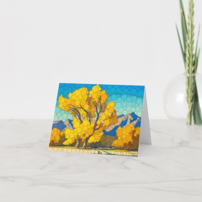  Desert Cottonwoods by After Maynard Dixon Thank You Card (Front)