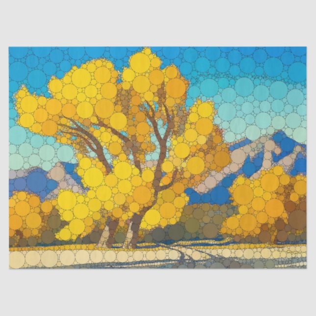  Desert Cottonwoods by After Maynard Dixon Tissue Paper (Front)