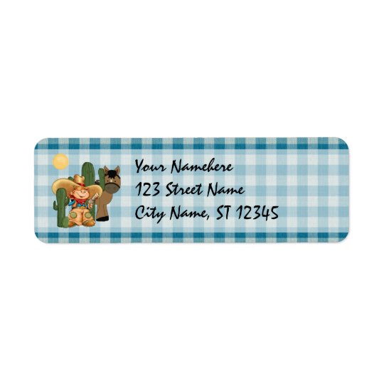 Desert Cowboy Return Address Label
