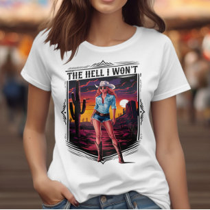 Desert Cowgirl and the Tall Cactus T-Shirt