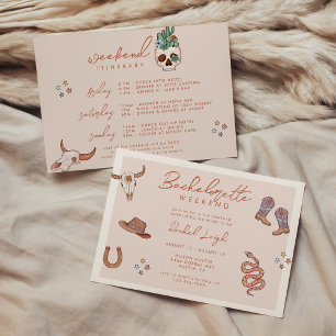 Desert Cowgirl Bachelorette Weekend Invitation