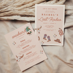 Desert Cowgirl Bachelorette Weekend Invitation