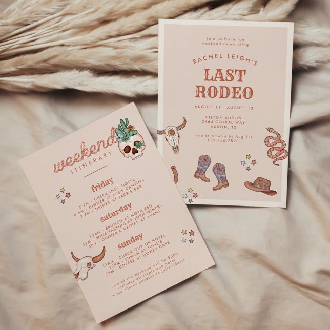 Desert Cowgirl Bachelorette Weekend Invitation (Creator Uploaded)