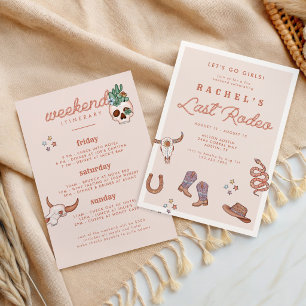 Desert Cowgirl Bachelorette Weekend Invitation