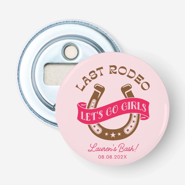 Desert Cowgirl Last Rodeo Bachelorette Party  Bottle Opener (Front)