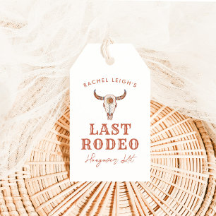 Desert Cowgirl Last Rodeo Hangover Kit Gift Tags