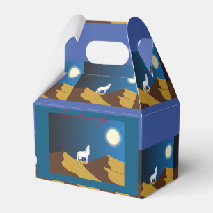 Desert Coyote Howling Full Moon Thunder_Cove Favour Box