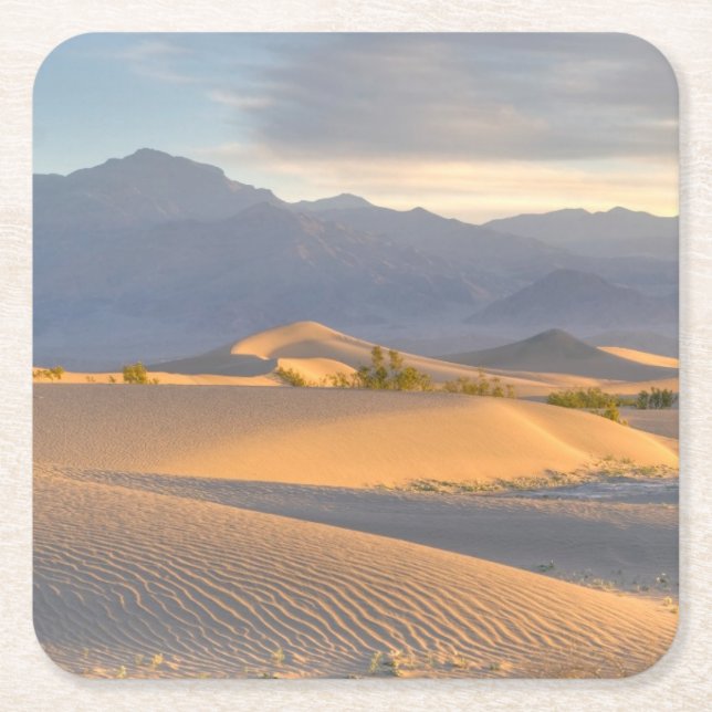 Desert Dawn Square Paper Coaster (Front)