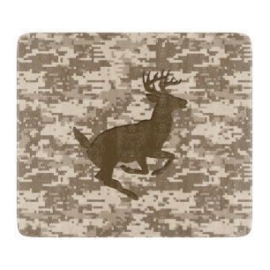 Desert Digital Camouflage Deer Camo Pattern Cutting Board