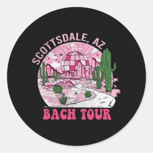 Desert Disco Scottsdale Bachelorette Party Western Classic Round Sticker