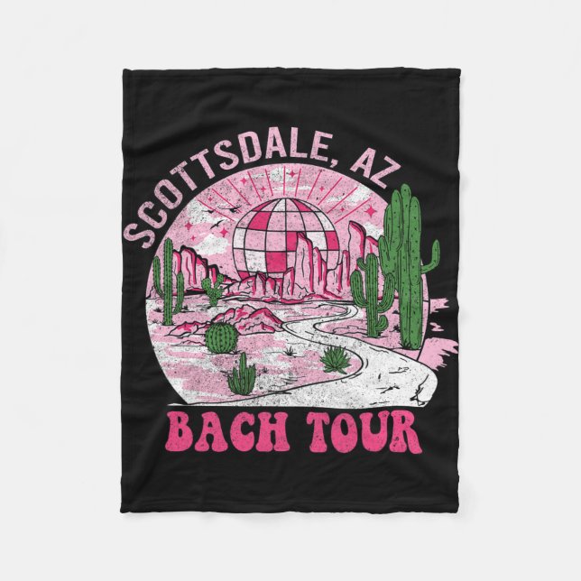 Desert Disco Scottsdale Bachelorette Party Western Fleece Blanket (Front)