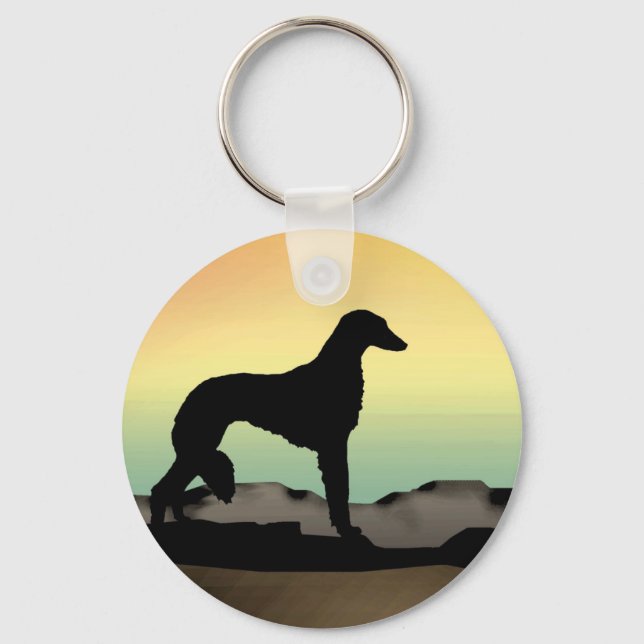 Desert Dog Saluki Key Ring (Front)