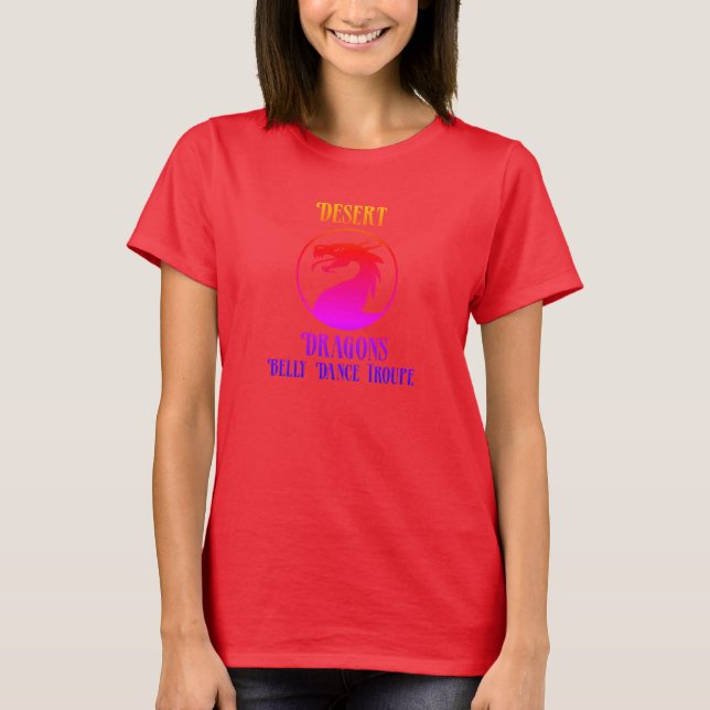 Desert Dragons Belly Dance Rainbow Logo T-shirt (Front)