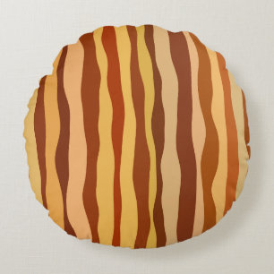 Desert Dreams Gold Burnt Orange Sienna Round Cushion