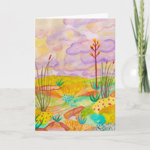 Desert Dreams Watercolor New Mexico CUSTOM Card