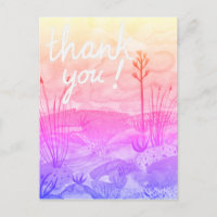 Desert Dreams Watercolor New Mexico Sunset Thanks