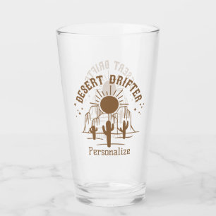 Desert Drifter Southwest Cactus Personalised Glass
