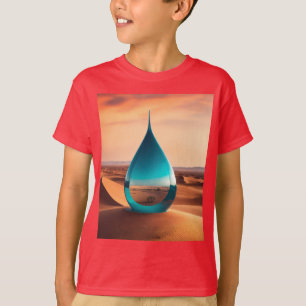 "Desert Drop Red T-Shirt – Hope Amidst the Sands"
