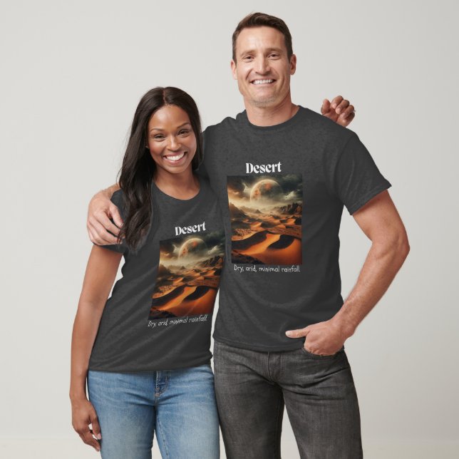 Desert Dry Arid Charcoal Heather Tee (Unisex)
