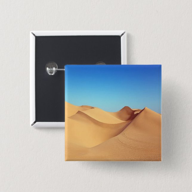 Desert dunes photo 15 cm square badge (Front & Back)