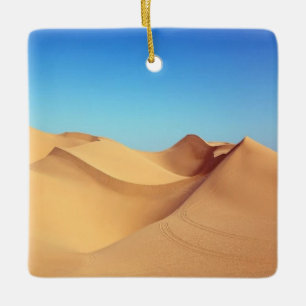 Desert dunes photo ceramic ornament