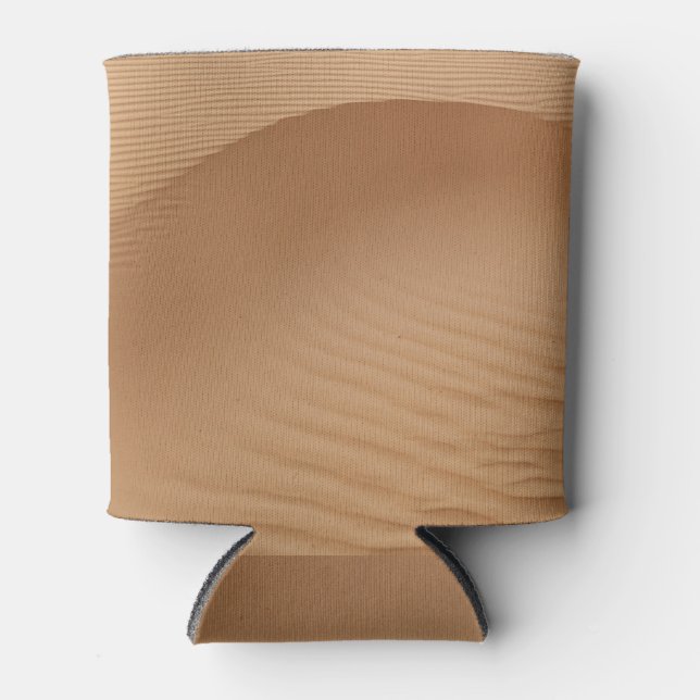Desert Dunes: Sandy Waves Texture. Can Cooler (Front)