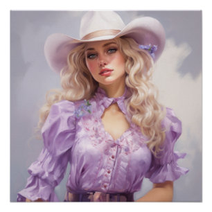 Desert Dusk: Cowgirl Wall Art