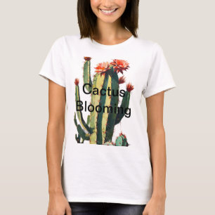 Desert Elegance: Blooming Cactus  T-Shirt