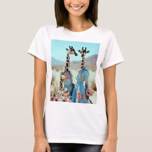 "Desert Elegance: Giraffes in Couture" T-Shirt