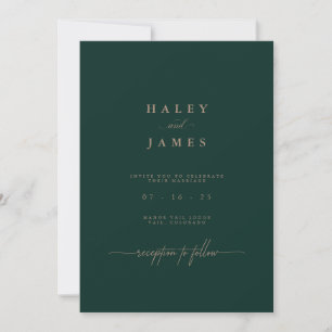 Desert Emerald Wedding Invitation