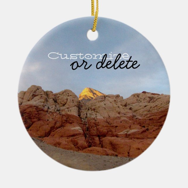 Desert Floor to Ceiling; Customisable Ceramic Tree Decoration (Front)