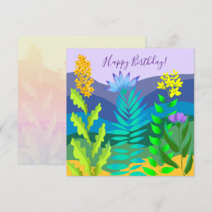 Desert flowers holiday card