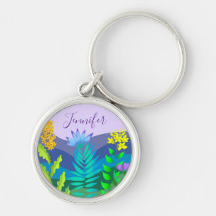 Desert flowers key ring